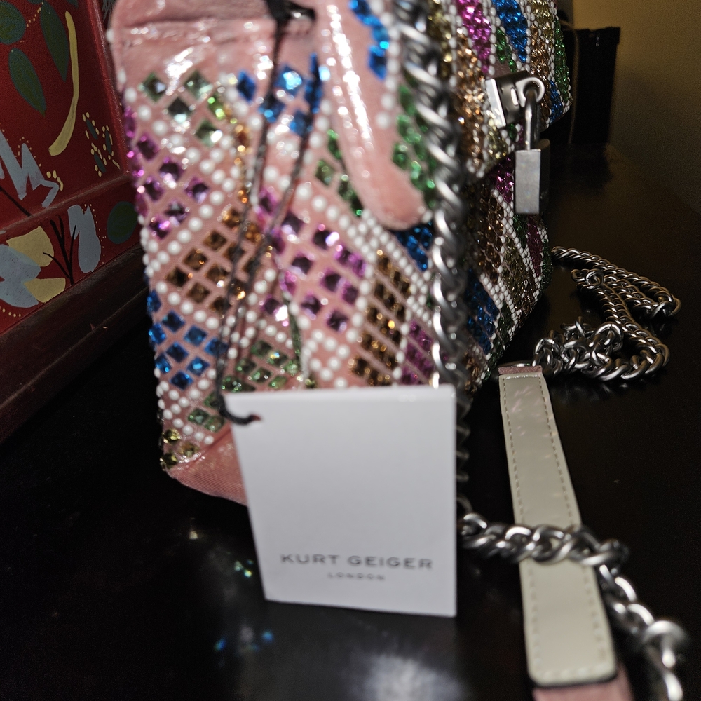 Kurt Geiger Multicolor Sparkling Quilted Bag